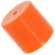 Perle tube cylindrique en résine opaque 14 mm - Orange x1|raw }}