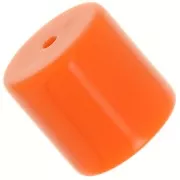 Orange - Perle tube cylindrique en résine opaque 14 mm - Orange x1 Perle tube cylindrique en résine opaque 14 mm - Orange x1