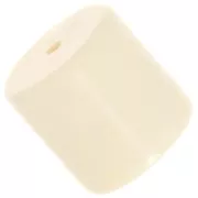 Perle tube cylindrique en résine opaque 14 mm - Ecru x1