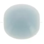 Perles plates - carré arrondi - en résine opaque 16 mm - Bleu fumé x5