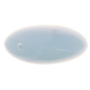 Perles plates - carré arrondi - en résine opaque 16 mm - Bleu fumé x5