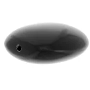 Perles plates - carré arrondi - en résine opaque 16 mm - Noir x5