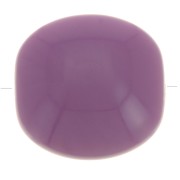 Perles plates - carré arrondi - en résine opaque 16 mm - Mauve foncé x5|raw }}