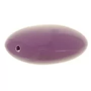 Perles plates - carré arrondi - en résine opaque 16 mm - Mauve foncé x5