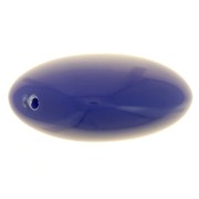 Perles plates - carré arrondi - en résine opaque 16 mm - Bleu dur x5