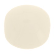 Perles plates - carré arrondi - en résine opaque 16 mm - Ecru x5|raw }}