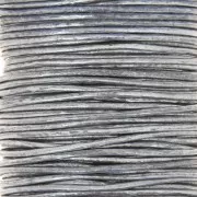 Cordon en cuir européen 1.5 mm - Argenté x1m