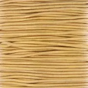 Cordon en cuir européen 1.5 mm - Doré x1m