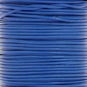 Cordon en cuir européen 1 mm - Bleu dur x1m