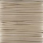Cordon en cuir européen 1 mm - Beige x1m
