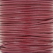 Cordon en cuir européen 1 mm - Bordeaux x1m