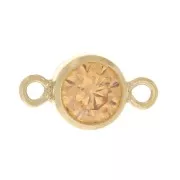 Intercalaire rond 4.5mm oxyde de Zirconium - Champagne - Gold filled (or laminé)