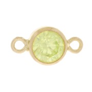 Intercalaire rond 4.5 mm oxyde de Zirconium - Lime - Gold filled (or laminé)|raw }}