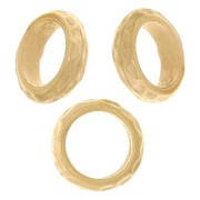 Perle rondelle martelée 7x2 mm - Plaqué Or 3 microns x1|raw }}