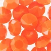Cabochon rond 8 mm Orange Fluo x20