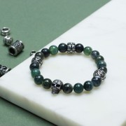 Perle tête de mort 13x9 mm - Acier inoxydable 304L x1