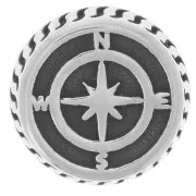 Poussoir boussole double 11x15 mm pour cordons de 4.5 mm - Acier inox 304L x1