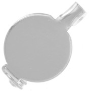 Support de broche avec plateau fond plat 13 mm - Argenté x1|raw }}