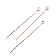 Clous tête ronde 50x0.7 mm doré rose x10