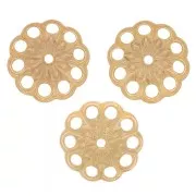 Coupelles filigranées travaillées 10 mm - Doré x20