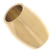 Perles olive 9x6.5 mm gros trou - Acier inoxydable 304L Doré x5