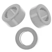 Perles rondelles Heishi - disque plat - 10x4.5 mm - Acier inoxydable 304L x5