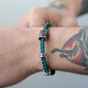 Perles rondelles gros trou 10x5 mm - Acier inoxydable 304L Doré x5