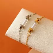 Intercalaire tube dévissable à garnir 30x8 mm - Acier inoxydable 304L Doré x1