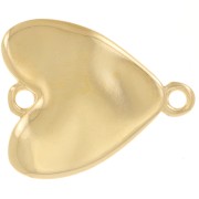 Intercalaire coeur martelé 28x24 mm - Doré à l'or fin x1|raw }}