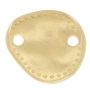 Intercalaire irrégulier martelé 12x11 mm - Doré à l'or fin x1