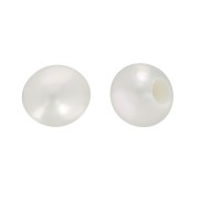 Perles d'eau douce semi-percées rondes 2 mm - Grade AA+ - Blanc x2
