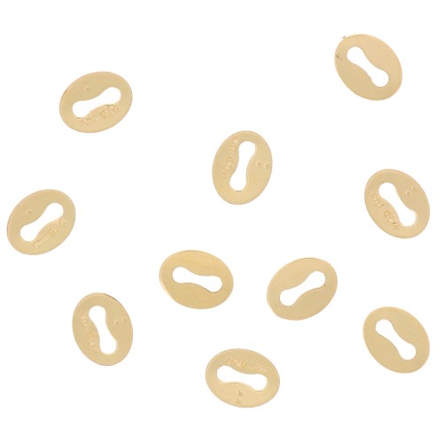 Attaches ovales 5x4 mm - Gold filled (or laminé)  x10