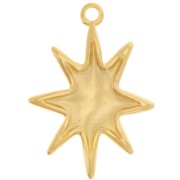 Pendentif étoile 36.5x26 mm - Doré à l'or fin x1