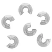 Caches perles à écraser 5 mm Argenté x50