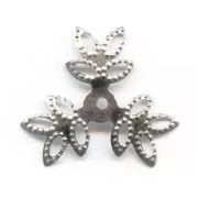 Coupelles feuillages argenté x10