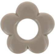 Pendentif fleur 21 mm en résine opaque - Taupe x1|raw }}