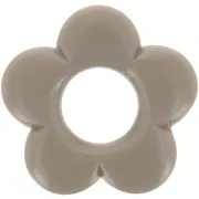 Pendentif fleur 21 mm en résine opaque - Taupe x1
