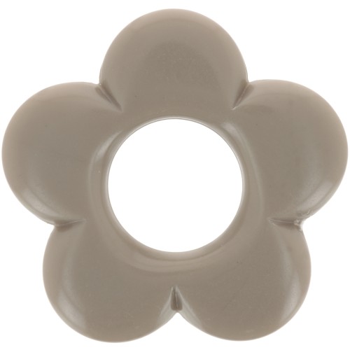 Pendentif fleur 21 mm en résine opaque - Taupe x1
