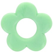 Pendentif fleur 21 mm en résine opaque - Marbré Vert jade x1|raw }}