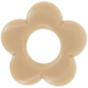 Pendentif fleur 21 mm en résine opaque - Mocha mousse x1