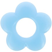 Pendentif fleur 21 mm en résine opaque - Bleu pâle x1|raw }}