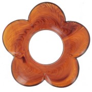 Pendentif fleur 21 mm en résine translucide - Fauve marbré x1|raw }}