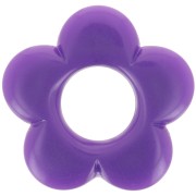 Pendentif fleur 21 mm en résine opaque - Violet x1|raw }}