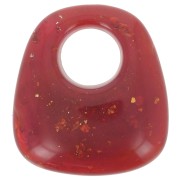 Pendentif trapèze en résine opaque 23x21 mm - Cuivré pailleté x1|raw }}