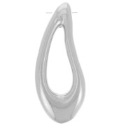Pendentif goutte irrégulier 28x11 mm - Placage Argent fin x1