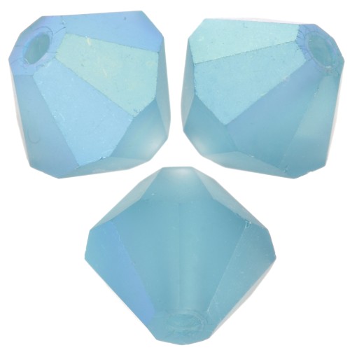 Perles toupies Preciosa - Rondelle Bead 6 mm - Indicolite AB matt x12