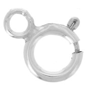 Fermoir à ressort 5 mm avec anneau parallèle ouvert - Argent 925 x1 |raw }}
