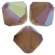 Perles toupies Preciosa - Rondelle Bead 6 mm - Smoked Topaz AB matt x12