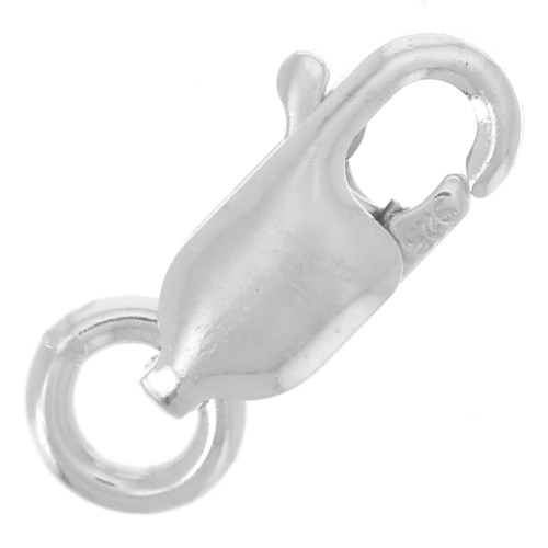 Fermoir mousqueton allongé 7 mm - Argent 925 x1