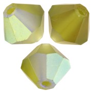 Perles toupies Preciosa - Rondelle Bead 6 mm - Olivine AB matt x12